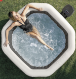 Spa hinchable – INTEX – Carbono para 4 personas + cubierta térmica – LIQUIDACIÓN - Imagen 8