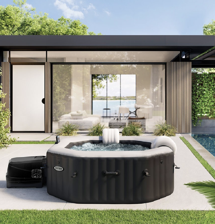 Spa hinchable – INTEX – Carbono para 4 personas + cubierta térmica – LIQUIDACIÓN - Imagen 6