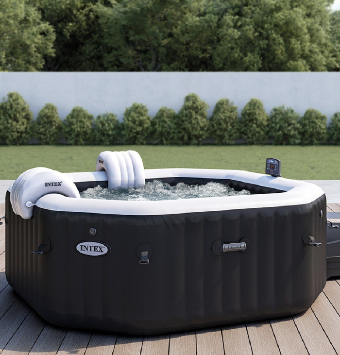 Spa hinchable – INTEX – Carbono para 4 personas + cubierta térmica – LIQUIDACIÓN - Imagen 5