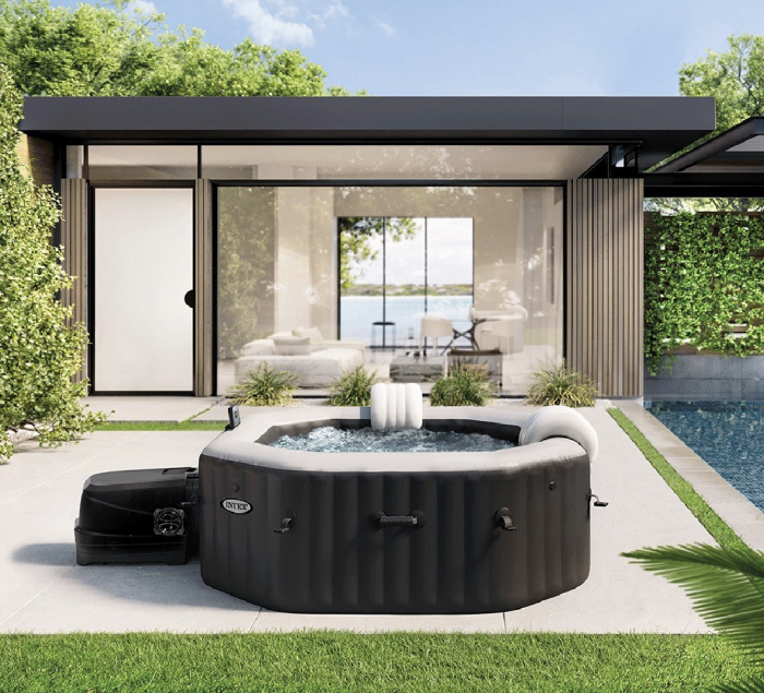 Spa hinchable – INTEX – Carbono para 6 personas + Cubierta térmica – LIQUIDACIÓN - Imagen 7