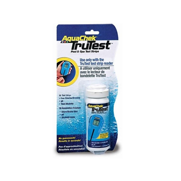 boite-de-50-bandelettes-recharge-pour-testeur-electronique-digital-aquachek-trutest.jpg Caja de 50 tiras reactivas de repuesto para el analizador electrónico digital Aquachek Trutest. - Imagen 1