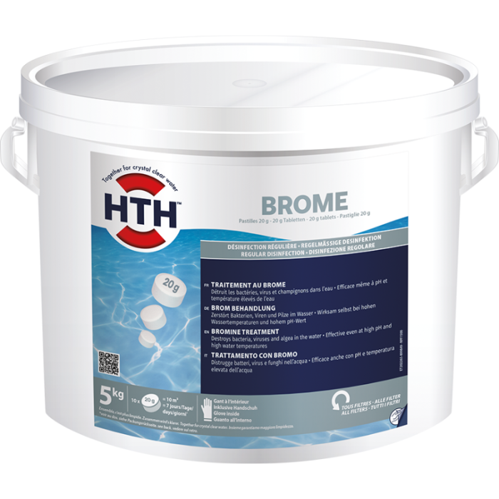 hth® bromo de liberación lenta para desinfección regular - comprimidos/gránulos de 20 g - Imagen 1