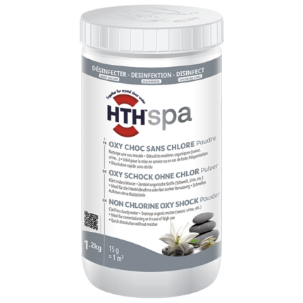 Polvo de choque sin cloro (oxígeno activo) hth Spa - 1,2 kg