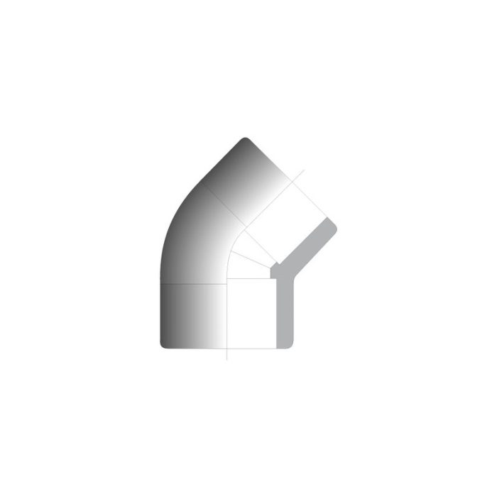 Codo de PVC de 45° para pegar - Imagen 2
