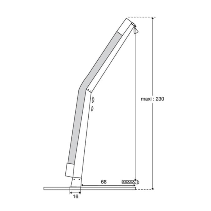 Ducha solar curva Giordano - 20 L - Imagen 4