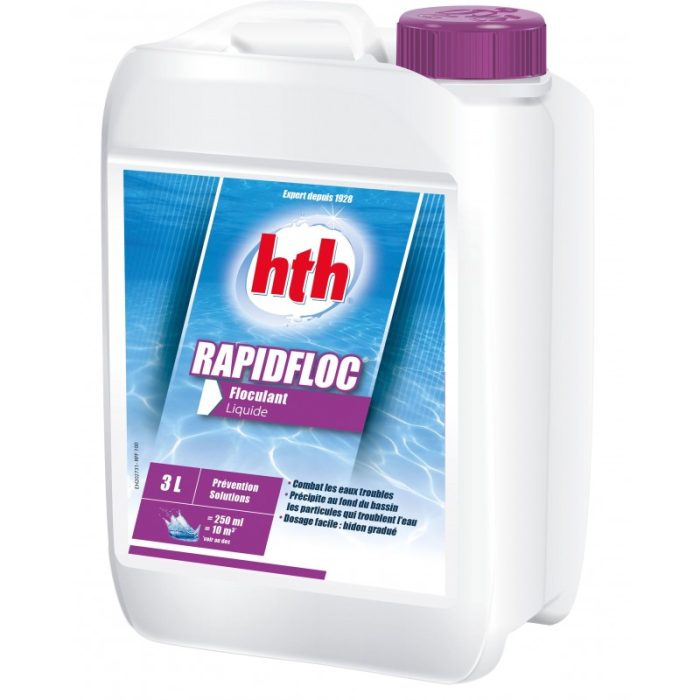 Floculante líquido para piscinas hth RAPIDFLOC - 3 litros - Imagen 2