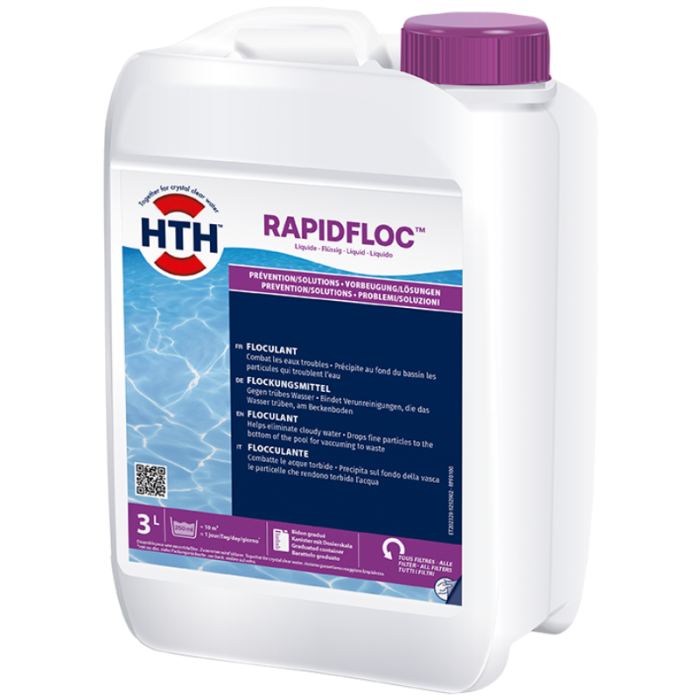 Floculante líquido para piscinas hth RAPIDFLOC - 3 litros - Imagen 1