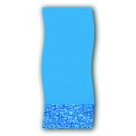 Revestimiento superpuesto Swimline con decoración en espiral para piscinas elevadas.