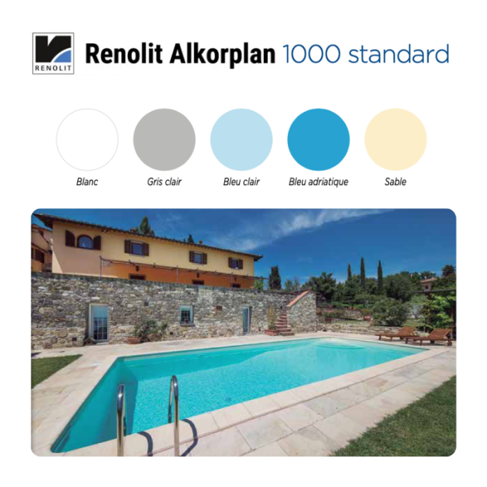 Revestimiento de PVC reforzado 150/100e Uni Standard Alkorplan 1000 - Imagen 1
