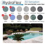 Revestimiento de PVC reforzado Hydroflex 3D Sensation, relieve barnizado superior 150/100.