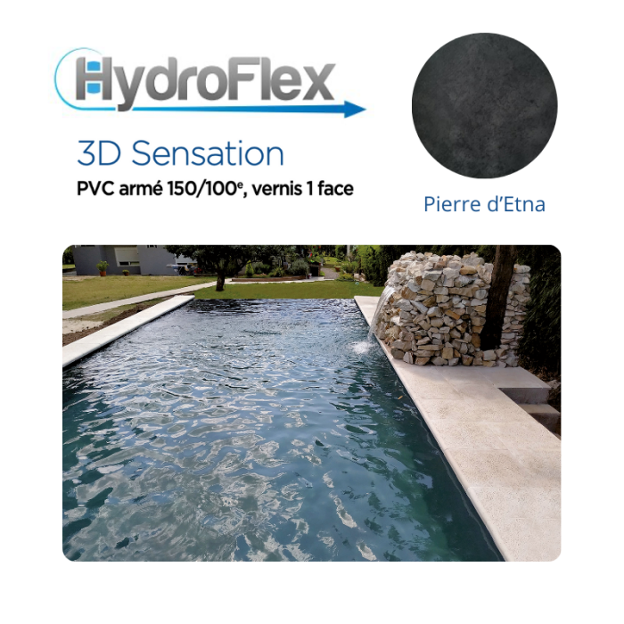 Revestimiento de PVC reforzado Hydroflex 3D Sensation, relieve barnizado superior 150/100. - Imagen 4