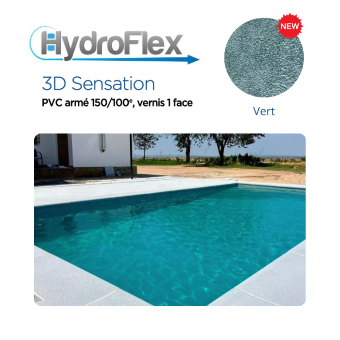 Revestimiento de PVC reforzado Hydroflex 3D Sensation, relieve barnizado superior 150/100. - Imagen 6