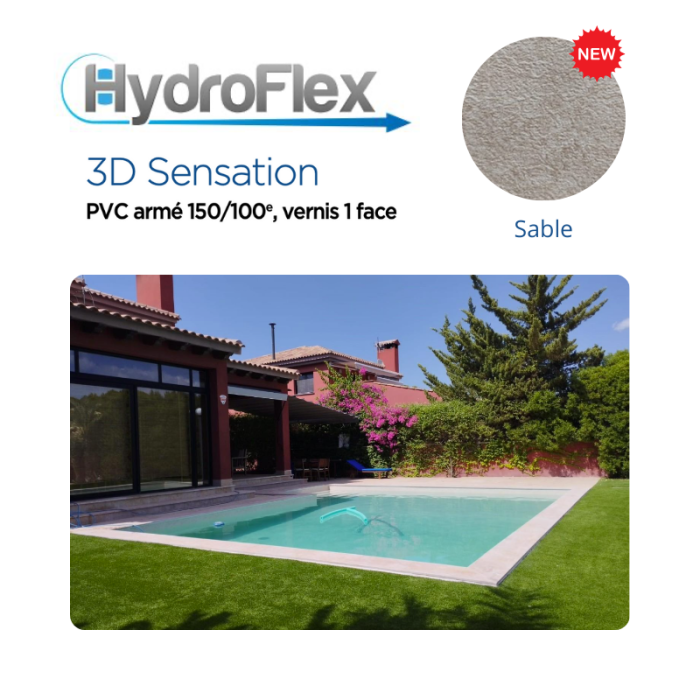 Revestimiento de PVC reforzado Hydroflex 3D Sensation, relieve barnizado superior 150/100. - Imagen 7