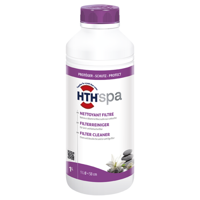 Limpiador descalcificador de filtros para spa hth, 1 litro - Imagen 1