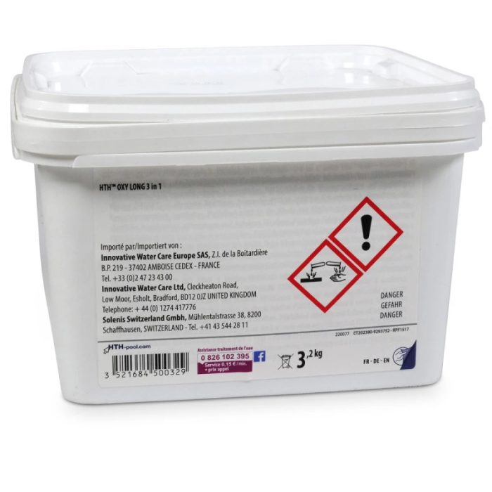 Tabletas multifuncionales de oxígeno activo HTH OXYGEN 3 en 1, 200 g - 3,2 kg - Imagen 2