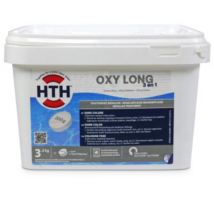 Tabletas multifuncionales de oxígeno activo HTH OXYGEN 3 en 1, 200 g - 3,2 kg - Imagen 4