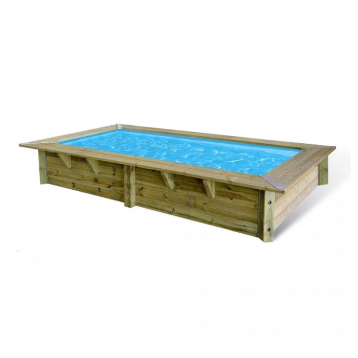 Piscina rectangular de madera Ubbink Sunwater All in ONE 200 x 350 x H 71 cm - Imagen 1