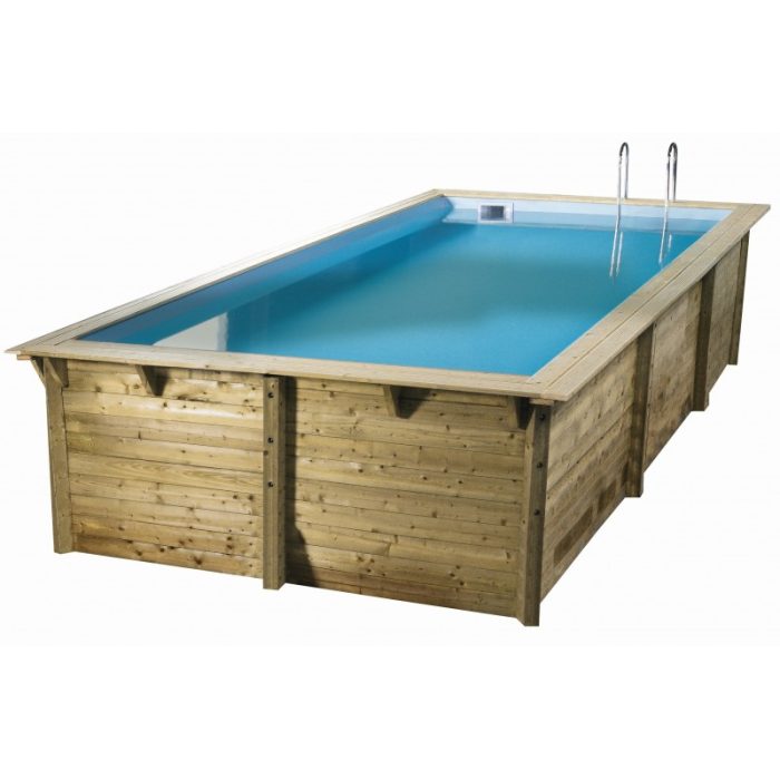 Piscina rectangular de madera Ubbink Azura 505 x 350 x H 126 cm - Imagen 1