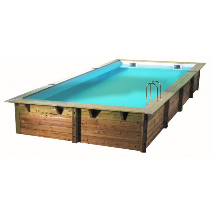 piscine-bois-ubbink-linea-350-x-650.jpg Piscina rectangular de madera Ubbink Linéa de 650 x 350 x 140 cm. - Imagen 1