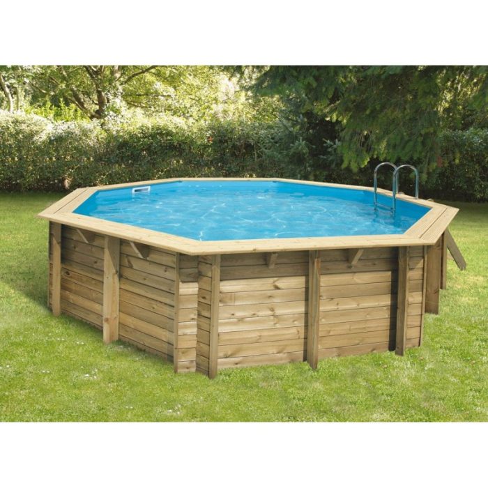 Piscina octogonal de madera Ubbink Océa, Ø 510 x H 120 cm - Imagen 2