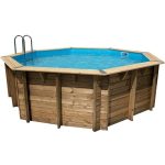 Piscina octogonal de madera Ubbink Océa, Ø 580 x H 130 cm