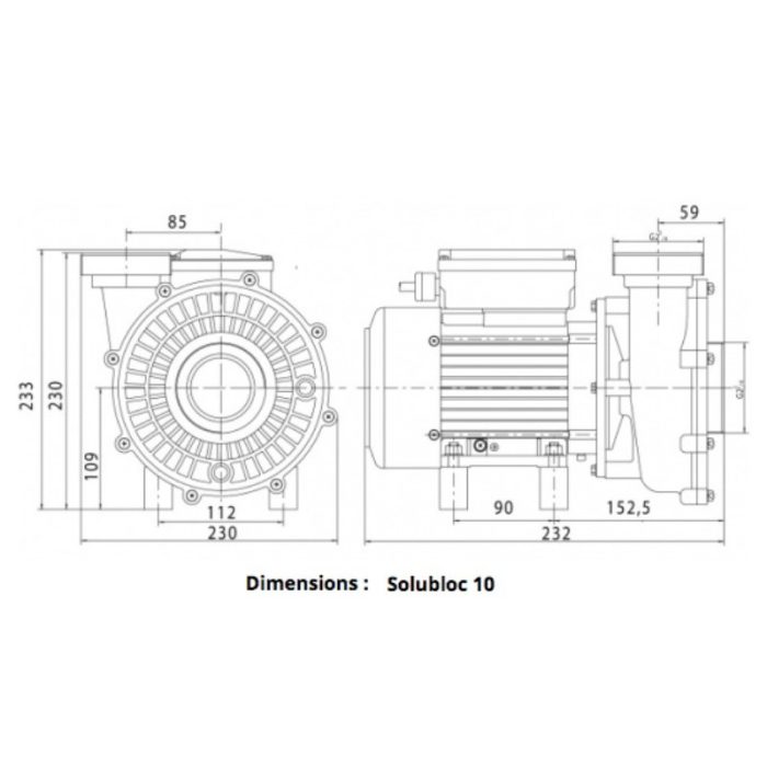 Bomba de circulación ACIS Vipool Solubloc PHT compatible con Desjoyaux - Imagen 3