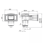 Skimmer Astral Prestige de 17,5 L, abertura grande - piscina de hormigón/revestida - Imagen 4