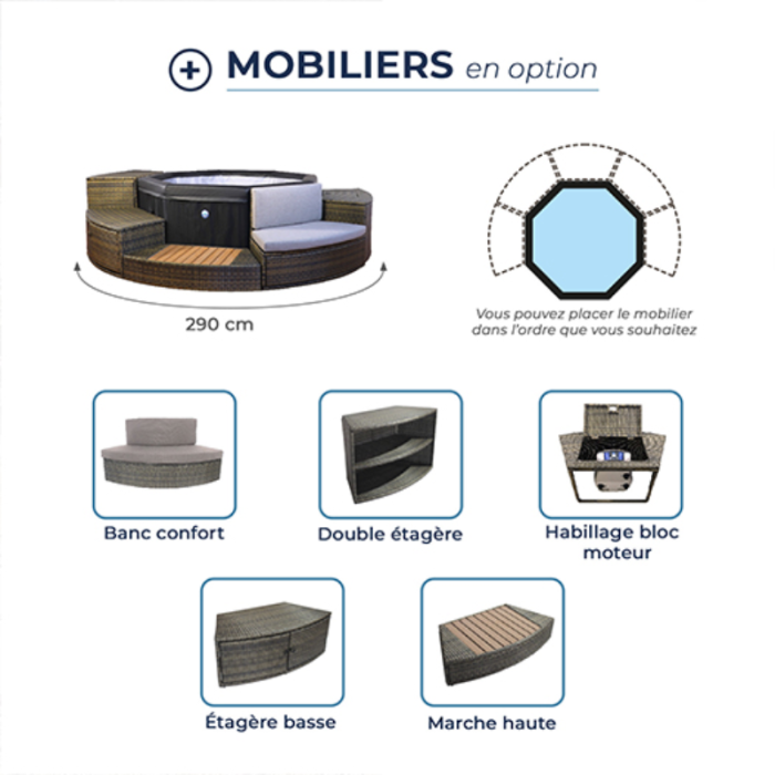 Spa semirrígido Netspa Octopus - 6 plazas - Imagen 3