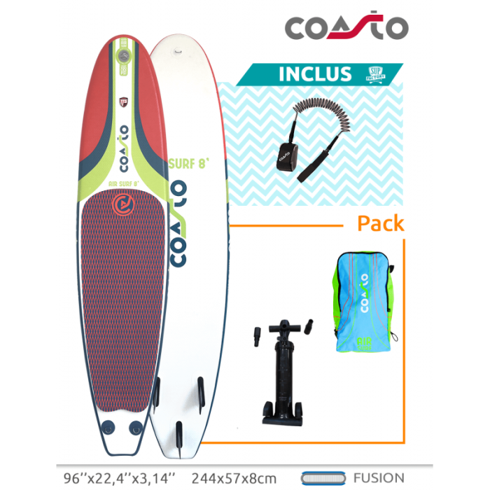 Tabla de surf inflable Coasto Air de 8 pulgadas. - Imagen 2